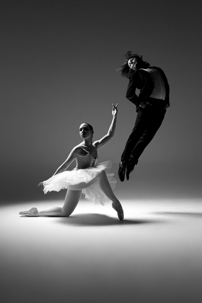 male dancer jump duo